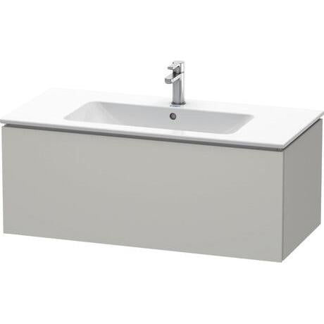 Duravit L-Cube 40" x 16" x 19" Concrete Gray One Drawer Wall-Mount Vanity Unit (LC614200707)