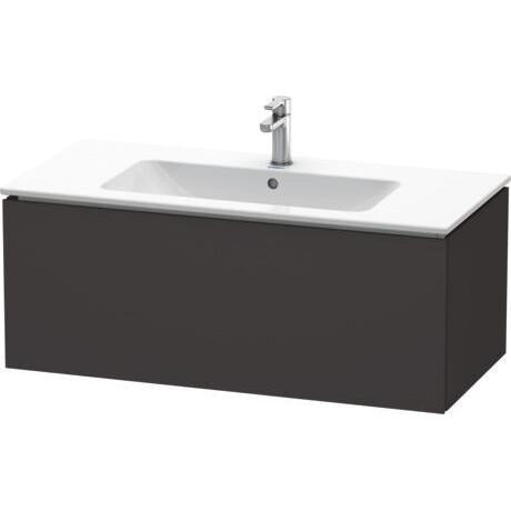 Duravit L-Cube 40" x 16" x 19" Graphite One Drawer Wall-Mount Vanity Unit (LC614208080)
