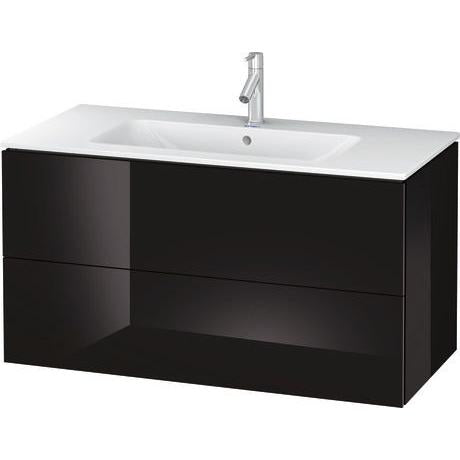Duravit L-Cube 40" x 22" x 19" Black Two Drawer Wall-Mount Vanity Unit (LC624204040)