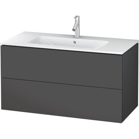 Duravit L-Cube 40" x 22" x 19" Graphite Two Drawer Wall-Mount Vanity Unit (LC624204949)
