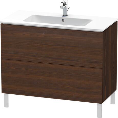 Duravit L-Cube 40" x 28" x 19" Walnut Brushed Two Drawer Floorstanding Vanity Unit (LC662706969)
