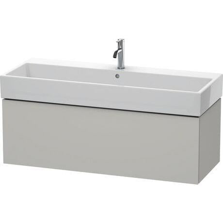 Duravit L-Cube 47" x 16" x 18" Concrete Gray One Drawer Wall-Mount Vanity Unit (LC617900707)