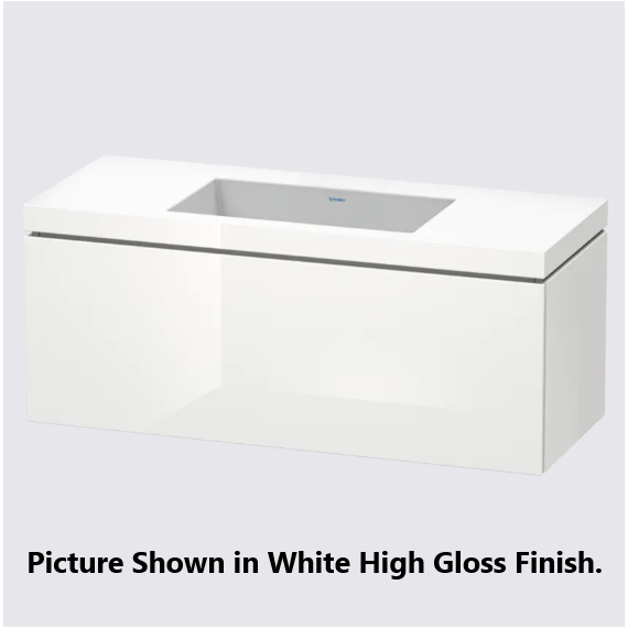 Duravit L-Cube 47" x 20" x 19" Chestnut Dark One Drawer C-Bonded Wall-Mount Vanity Kit (LC6919N5353)