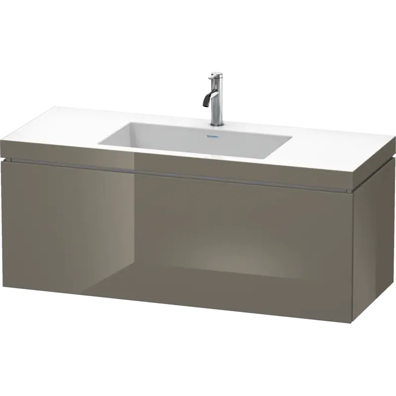 Duravit L-Cube 47" x 20" x 19" Flannel Gray One Drawer C-Bonded Wall-Mount Vanity Kit (LC6919O8989)