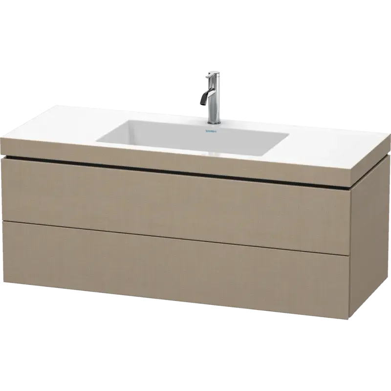 Duravit L-Cube 47" x 20" x 19" Linen Two Drawer C-Bonded Wall-Mount Vanity Kit (LC6929O7575)