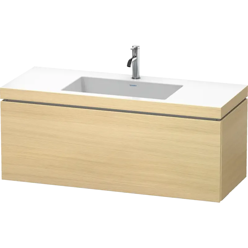 Duravit L-Cube 47" x 20" x 19" Mediterranean Oak One Drawer C-Bonded Wall-Mount Vanity Kit (LC6919O7171)