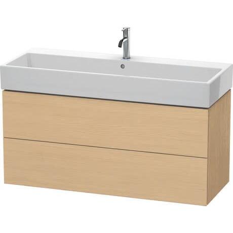 Duravit L-Cube 47" x 21" x 18" Natural Oak Two Drawer Wall-Mount Vanity Unit (LC627903030)