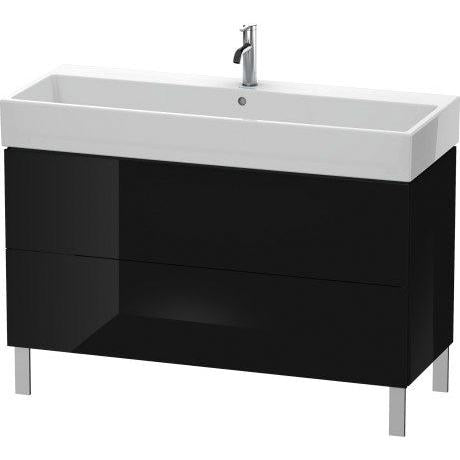 Duravit L-Cube 47" x 23" x 18" Black Two Drawer Floorstanding Vanity Unit (LC677904040)