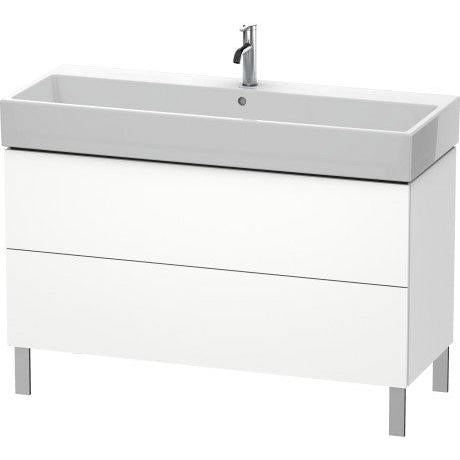 Duravit L-Cube 47" x 23" x 18" White Two Drawer Floorstanding Vanity Unit (LC677901818)