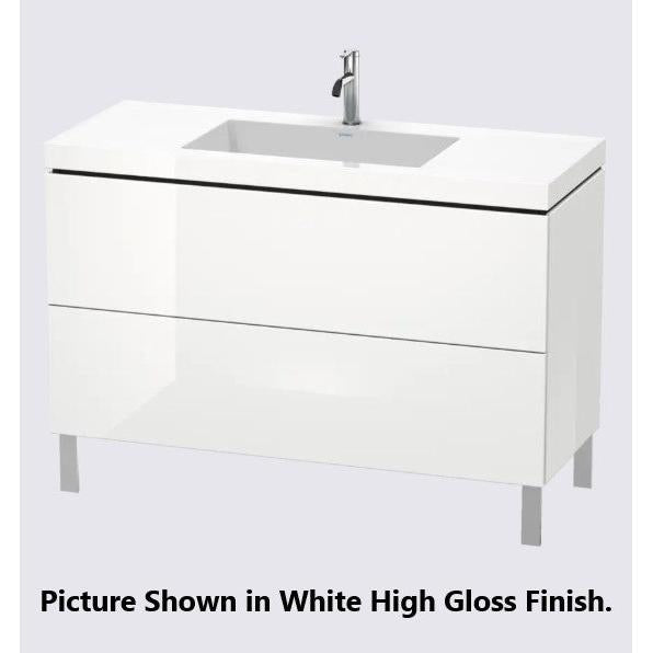 Duravit L-Cube 47" x 27" x 19" Chestnut Dark Two Drawer C-Bonded Floorstanding Vanity Kit (LC6939O5353)