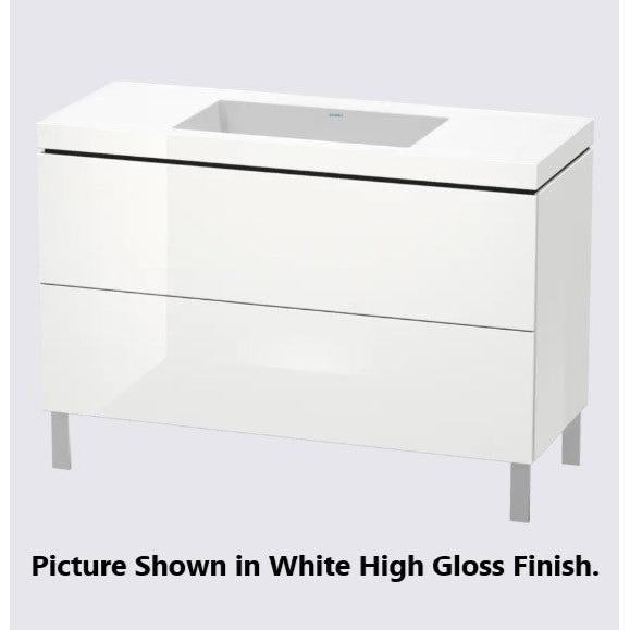 Duravit L-Cube 47" x 27" x 19" Chestnut Dark Two Drawer C-Bonded Floorstanding Vanity Kit (LC6939N5353)