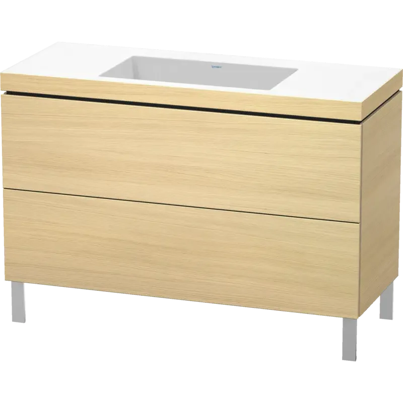 Duravit L-Cube 47" x 27" x 19" Mediterranean Oak Two Drawer C-Bonded Floorstanding Vanity Kit (LC6939N7171)