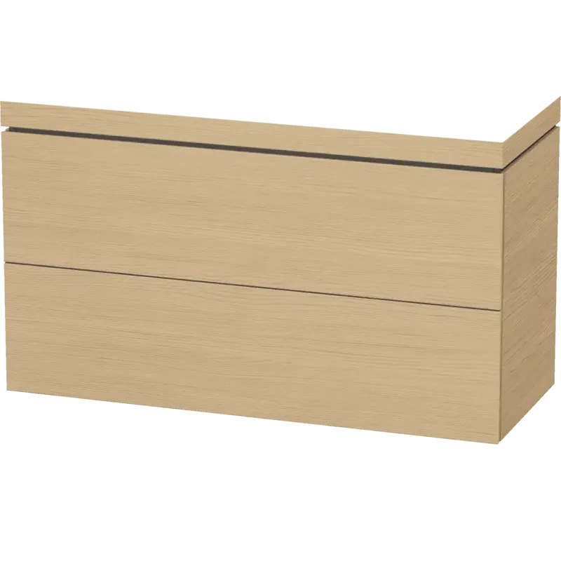 Duravit L-Cube 47" x 27" x 19" Natural Oak Two Drawer C-Bonded Floorstanding Vanity Kit (LC6939N3030)