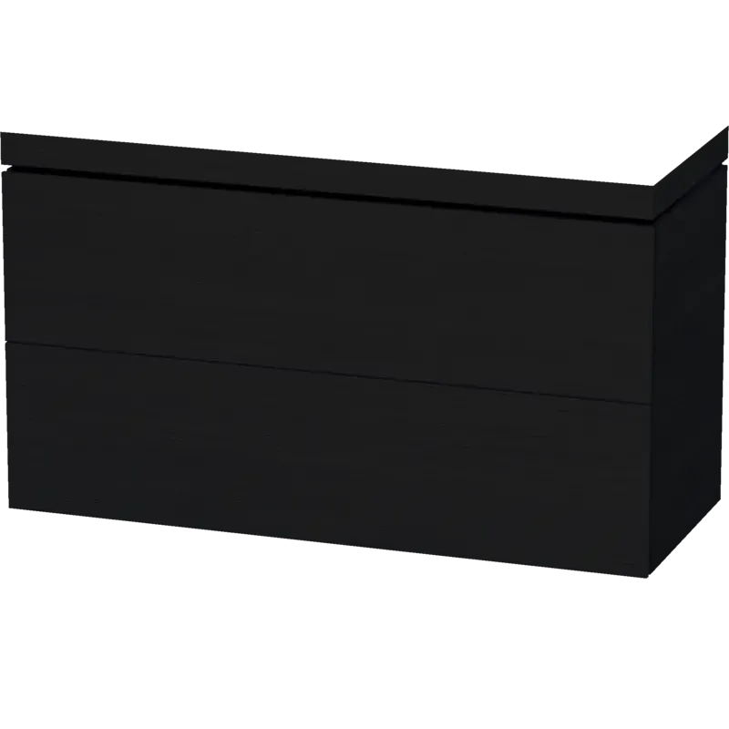 Duravit L-Cube 47" x 27" x 19" Oak Black Two Drawer C-Bonded Floorstanding Vanity Kit (LC6939N1616)