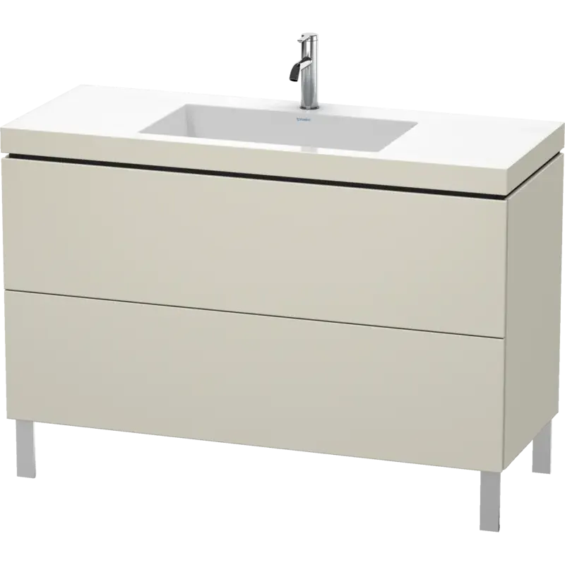 Duravit L-Cube 47" x 27" x 19" Taupe Two Drawer C-Bonded Floorstanding Vanity Kit (LC6939O9191)