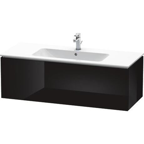 Duravit L-Cube 48" x 16" x 19" Black One Drawer Wall-Mount Vanity Unit (LC614304040)