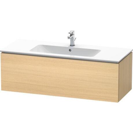 Duravit L-Cube 48" x 16" x 19" Mediterranean Oak One Drawer Wall-Mount Vanity Unit (LC614307171)