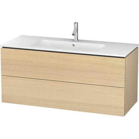 Duravit L-Cube 48" x 22" x 19" Mediterranean Oak Two Drawer Wall-Mount Vanity Unit (LC624307171)