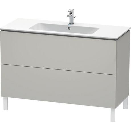 Duravit L-Cube 48" x 28" x 19" White Two Drawer Floorstanding Vanity Unit (LC662800707)