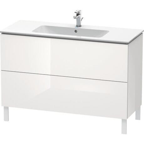 Duravit L-Cube 48" x 28" x 19" White Two Drawer Floorstanding Vanity Unit (LC662808585)