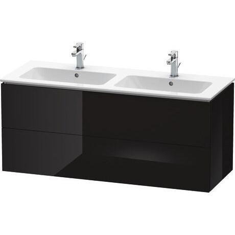Duravit L-Cube 51" x 22" x 19" Black Two Drawer Wall-Mount Vanity Unit (LC625804040)