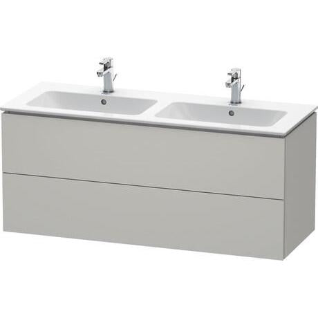 Duravit L-Cube 51" x 22" x 19" Concrete Gray Two Drawer Wall-Mount Vanity Unit (LC625800707)