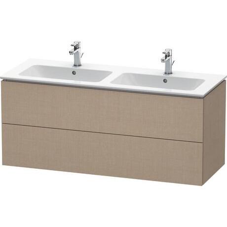 Duravit L-Cube 51" x 22" x 19" Linen Two Drawer Wall-Mount Vanity Unit (LC625807575)