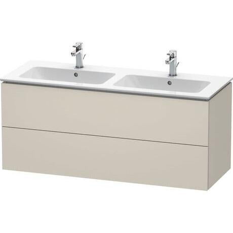 Duravit L-Cube 51" x 22" x 19" Taupe Two Drawer Wall-Mount Vanity Unit (LC625809191)