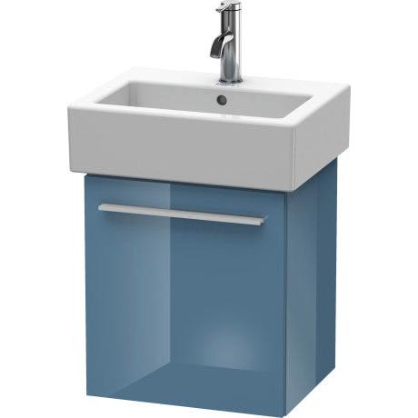 Duravit X-Large 16" x 17" x 13" Stone Blue High Gloss Finish One Door Wall-Mounted Vanity Unit (XL6209L4747)