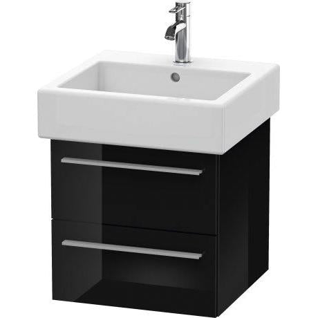 Duravit X-Large 18" x 18" x 17" Black Finish Wall-Mounted Vanity Unit (XL634304040)