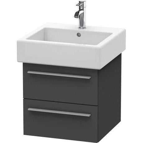 Duravit X-Large 18" x 18" x 17" Graphite Finish Wall-Mounted Vanity Unit (XL634304949)