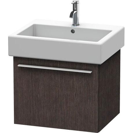 Duravit X-Large 22" x 18" x 17" Dark Brushed Oak Finish One Drawer Wall-Mounted Vanity Unit (XL604407272)