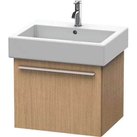 Duravit X-Large 22" x 18" x 17" European Oak Finish One Drawer Wall-Mounted Vanity Unit (XL604405252)