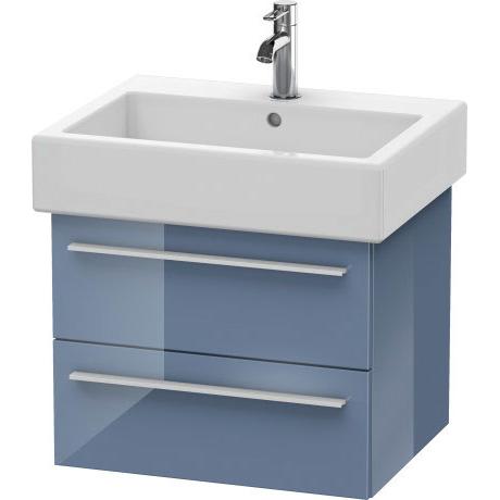 Duravit X-Large 22" x 18" x 17" Stone Blue High Gloss Finish Wall-Mounted Vanity Unit (XL634404747)