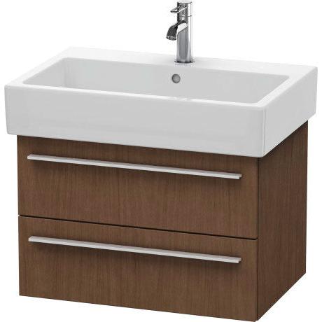Duravit X-Large 26" x 18" x 17" American Walnut Finish Wall-Mounted Vanity Unit (XL634201313)