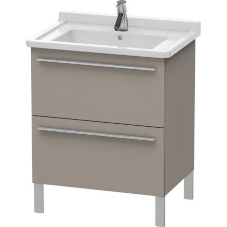 Duravit X-Large 26" x 26" x 18" Basalt Finish Two Drawer Floorstanding Vanity Unit (XL653504343)