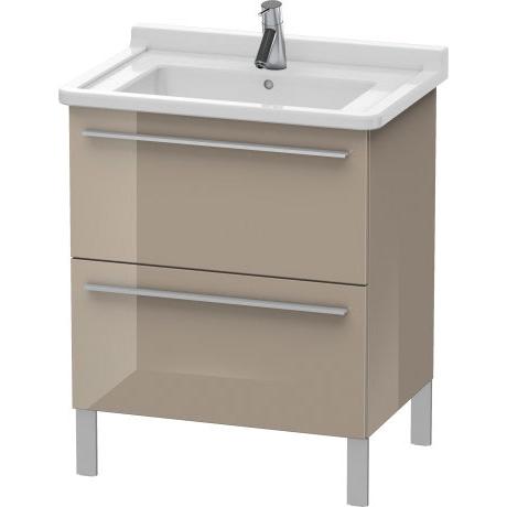 Duravit X-Large 26" x 26" x 18" Cappuccino Finish Two Drawer Floorstanding Vanity Unit (XL653508686)