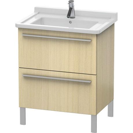 Duravit X-Large 26" x 26" x 18" Mediterranean Oak Finish Two Drawer Floorstanding Vanity Unit (XL653507171)