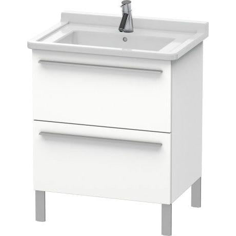 Duravit X-Large 26" x 26" x 18" White Finish Two Drawer Floorstanding Vanity Unit (XL653501818)