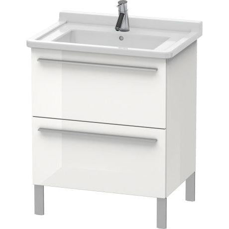 Duravit X-Large 26" x 26" x 18" White Finish Two Drawer Floorstanding Vanity Unit (XL653508585)