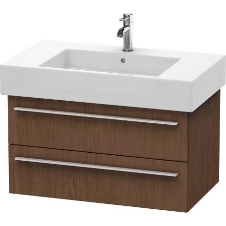Duravit X-Large 31" x 18" x 18" American Walnut Finish Wall-Mounted Vanity Unit (XL635201313)