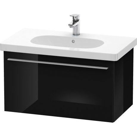 Duravit X-Large 31" x 18" x 18" Black Finish One Drawer Wall-Mounted Vanity Unit (XL604804040)