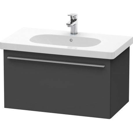Duravit X-Large 31" x 18" x 18" Graphite Finish One Drawer Wall-Mounted Vanity Unit (XL604804949)