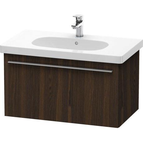 Duravit X-Large 31" x 18" x 18" Walnut Brushed Finish One Drawer Wall-Mounted Vanity Unit (XL604806969)