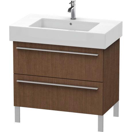 Duravit X-Large 31" x 23" x 18" American Walnut Finish Two Drawer Floorstanding Vanity Unit (XL654301313)