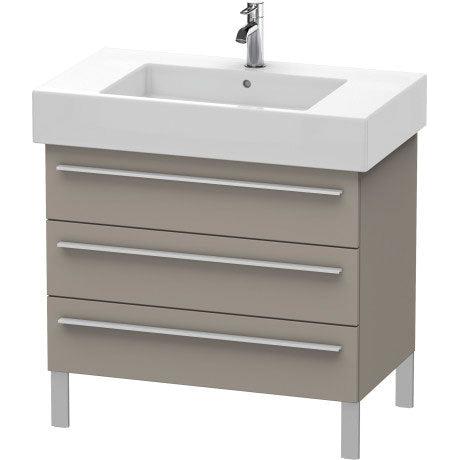 Duravit X-Large 31" x 23" x 18" Basalt Finish Three Drawer Floorstanding Vanity Unit (XL655304343)