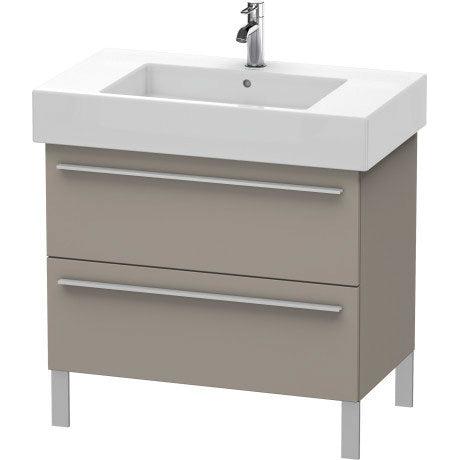 Duravit X-Large 31" x 23" x 18" Basalt Finish Two Drawer Floorstanding Vanity Unit (XL654304343)