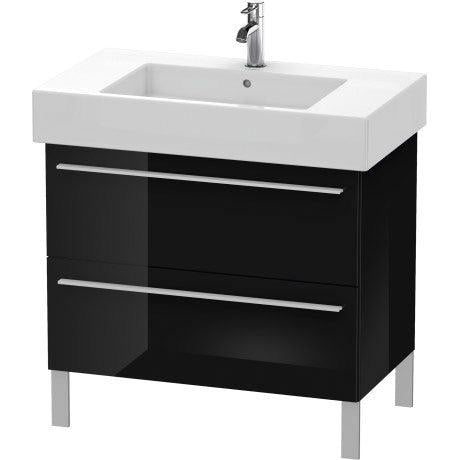 Duravit X-Large 31" x 23" x 18" Black Finish Two Drawer Floorstanding Vanity Unit (XL654304040)