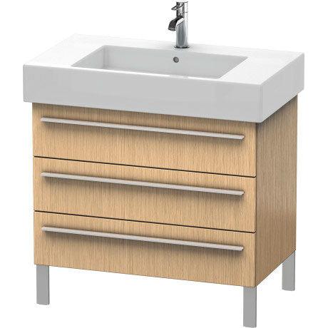 Duravit X-Large 31" x 23" x 18" Brushed Oak Finish Three Drawer Floorstanding Vanity Unit (XL655301212)