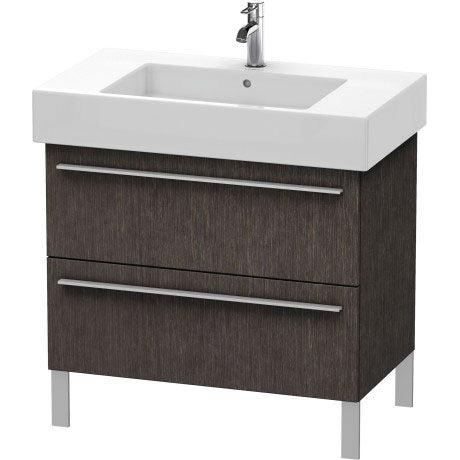 Duravit X-Large 31" x 23" x 18" Dark Brushed Oak Finish Two Drawer Floorstanding Vanity Unit (XL654307272)